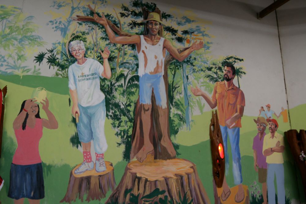 Mural of Dorothy Stang in chapel in Anapu, Brazil (Barbara Fraser)