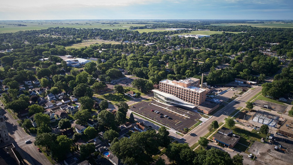 An aerial view of OSF Center for Health-Streator in Streator, Illinois. The nearest inpatient facility for most residents of Streator is OSF's hospital in Ottawa, Illinois — roughly 15 miles away. (Courtesy of OSF) An aerial view of OSF Center for Health-Streator in Streator, Illinois. The nearest inpatient facility for most residents of Streator is OSF's hospital in Ottawa, Illinois — roughly 15 miles away. (Courtesy of OSF)