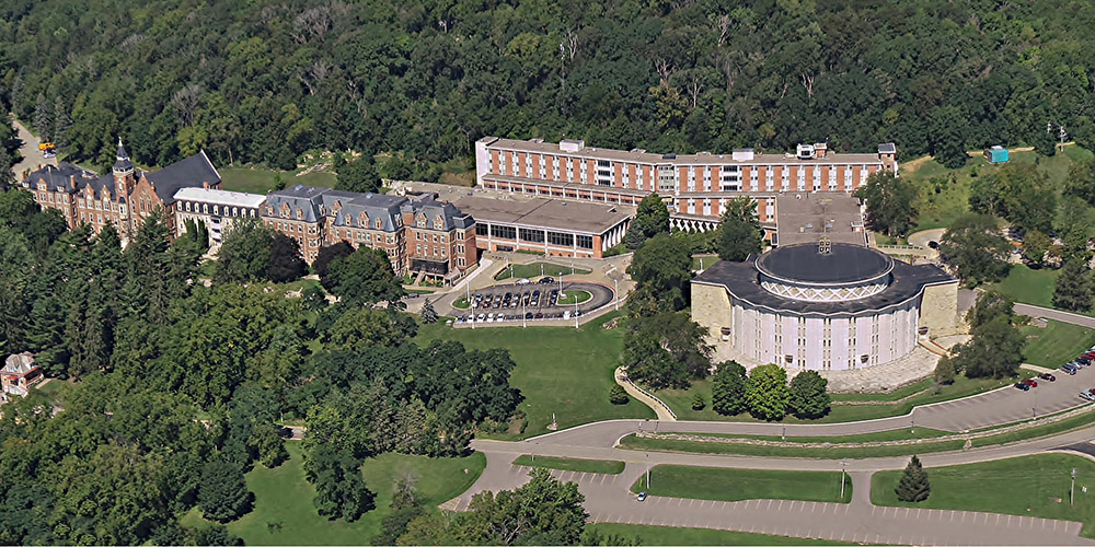 Aerial view of the Sinsinawa Mound (Courtesy of Dominican Sisters of Sinsinawa)