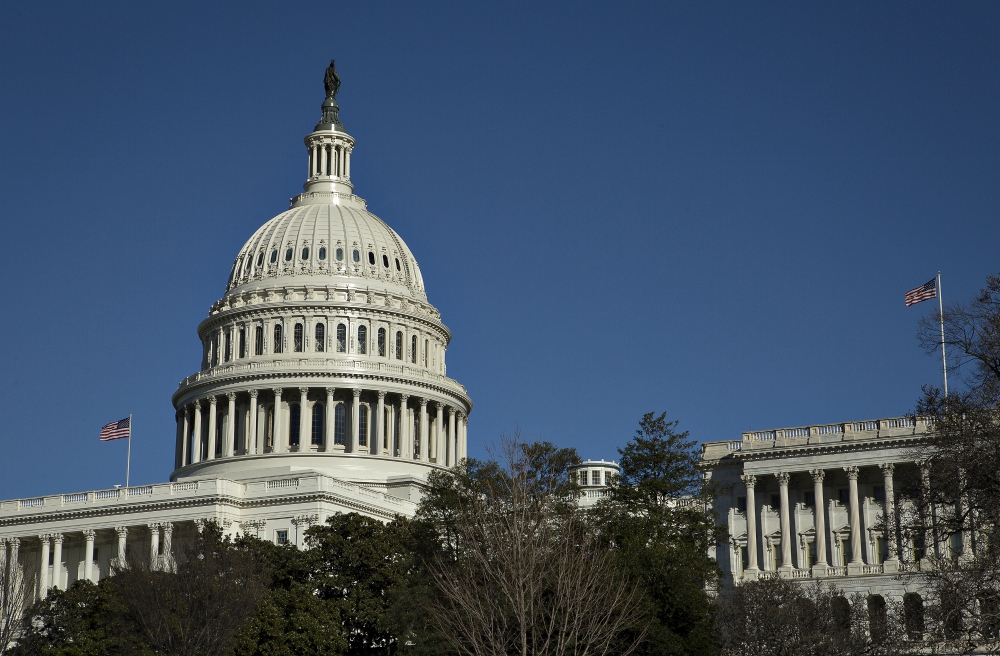 The U.S. Capitol in Washington is seen Jan. 19 ahead of the federal government shutdown at the stroke of midnight. The Senate was scheduled to have a key vote Jan. 22 on a bill to reopen the government and fund it for three weeks. (CNS/Tyler Orsburn)