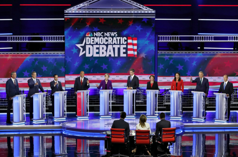 Candidates are seen during the first official Democratic 2020 presidential primary debate in Miami June 26. (CNS/Reuters/Mike Segar) Candidates are seen during the first official Democratic 2020 presidential primary debate in Miami June 26. (CNS/Reuters/Mike Segar)