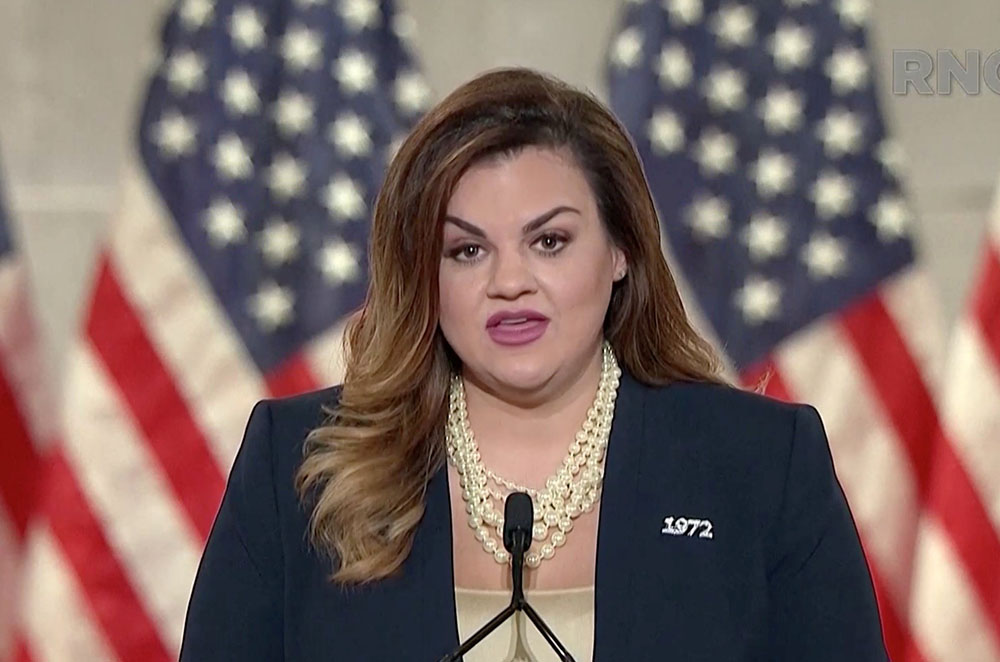 Abby Johnson speaks during the Republican National Convention broadcast from Washington Aug. 25, 2020. (CNS/Republican National Convention, Handout via Reuters) Abby Johnson speaks during the Republican National Convention broadcast from Washington Aug. 25, 2020. (CNS/Republican National Convention, Handout via Reuters)
