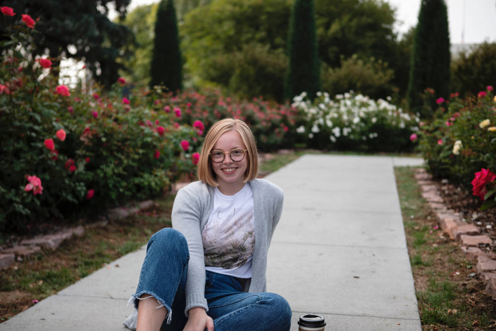 Emily Burke, seen in an October 2020 photo, has been inspired by Pope Francis' encyclical on the environment in efforts to address climate change and global warming. (CNS photo/courtesy Emily Burke)