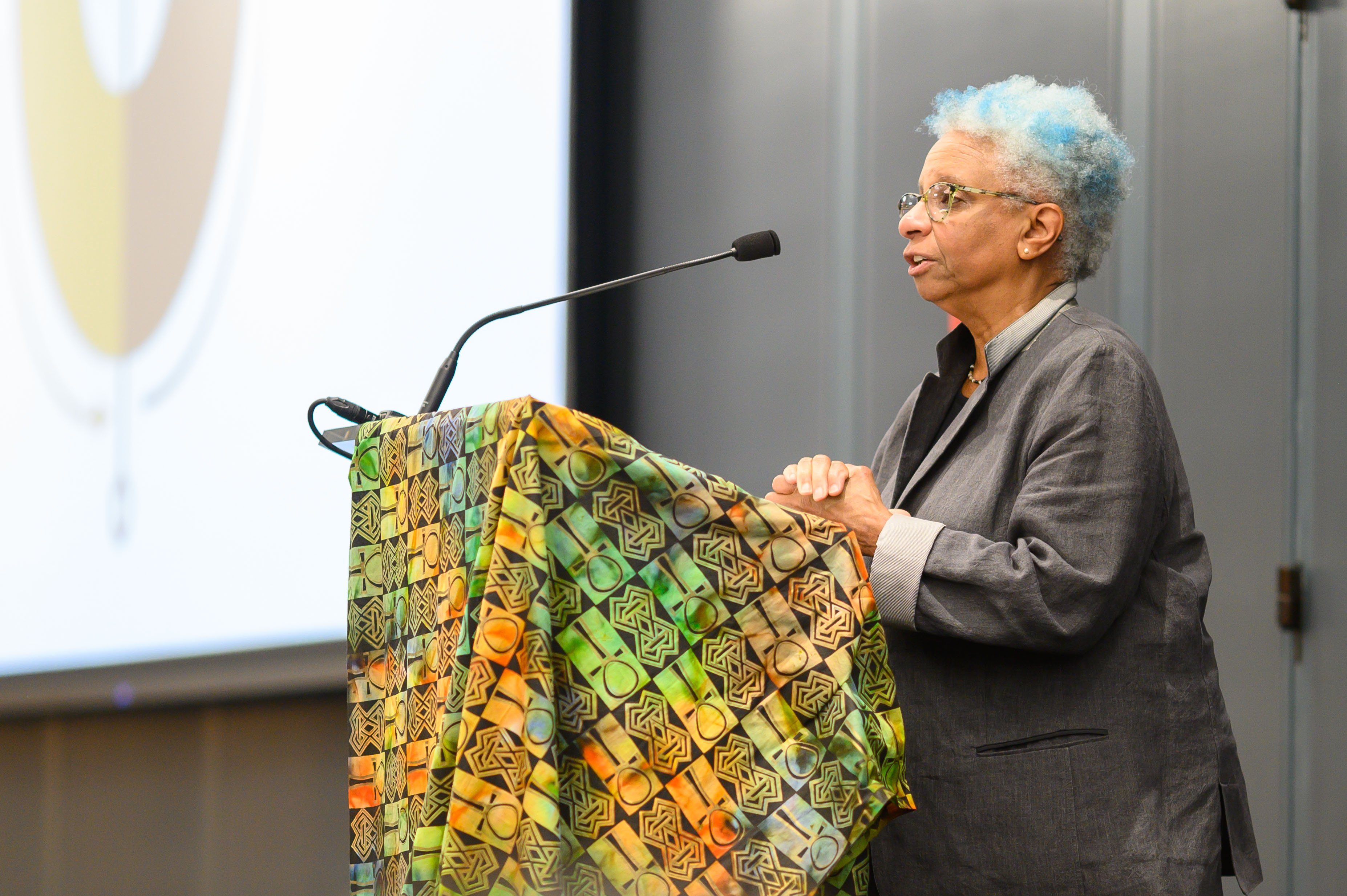 M. Shawn Copeland, retired theology professor at Boston College, gives a lecture titled "#BlackLivesMatter as Public Theology" Oct. 7 at the University of Notre Dame during the 31st annual meeting of the Black Catholic Theological Symposium. (CNS)