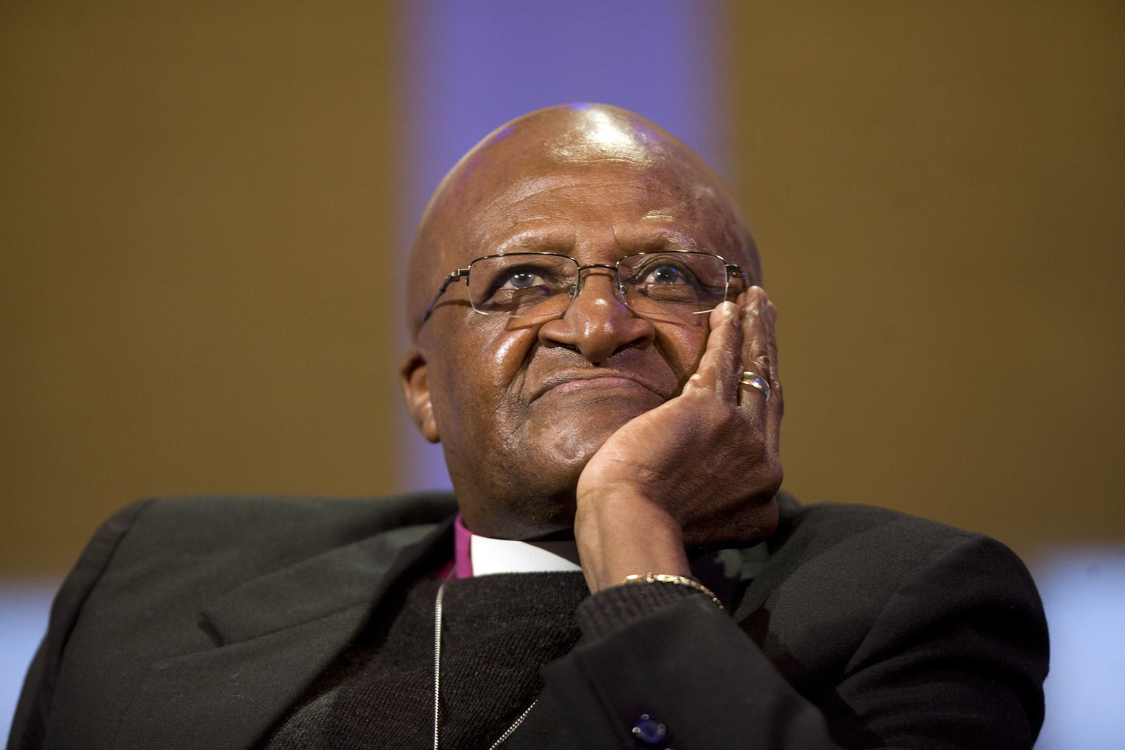 Anglican Archbishop Desmond is pictured in a Sept. 21, 2011, photo.  (CNS photo/Allison Joyce, Reuters)