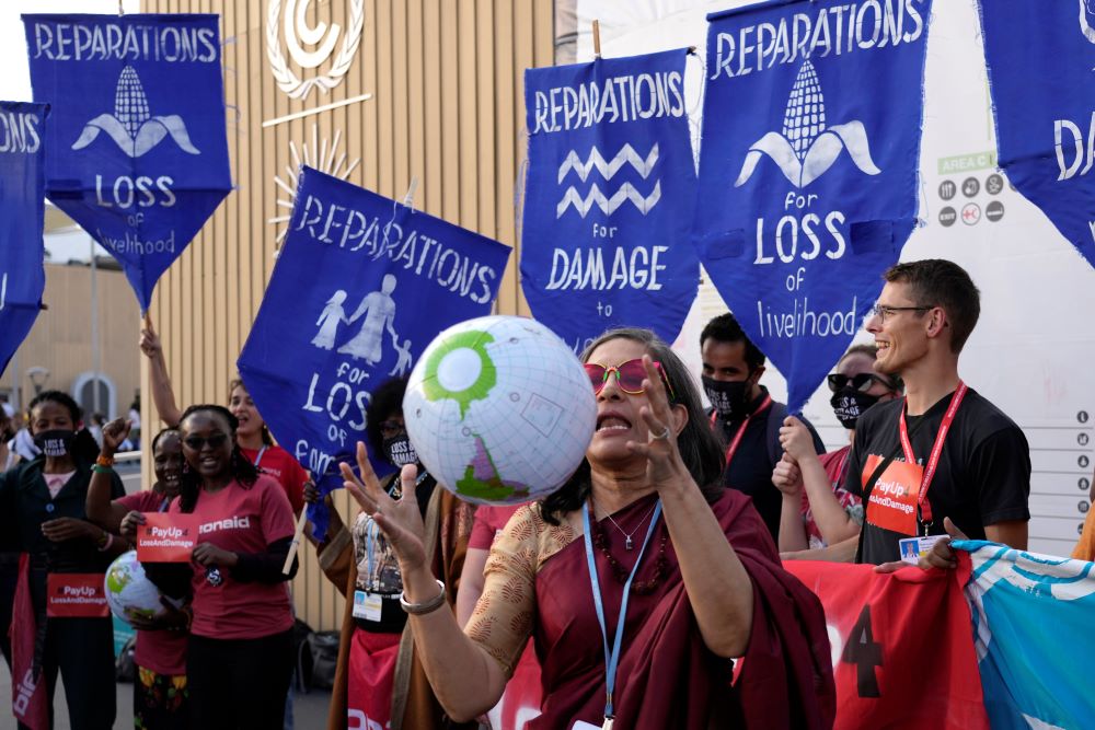 Protest at COP27 in Egypt