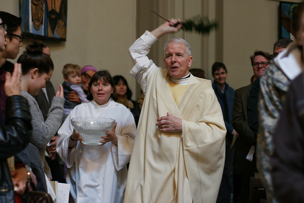 Fr. Michael Ryan, pastor of St. James Cathedral in Seattle: "Here, we are talking to people where they live their lives." (Courtesy of St. James Cathedral, Seattle)