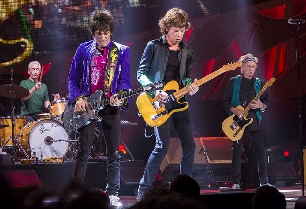 The Rolling Stones perform at a festival at Marcus Amphitheater in Milwaukee on June 23, 2015.