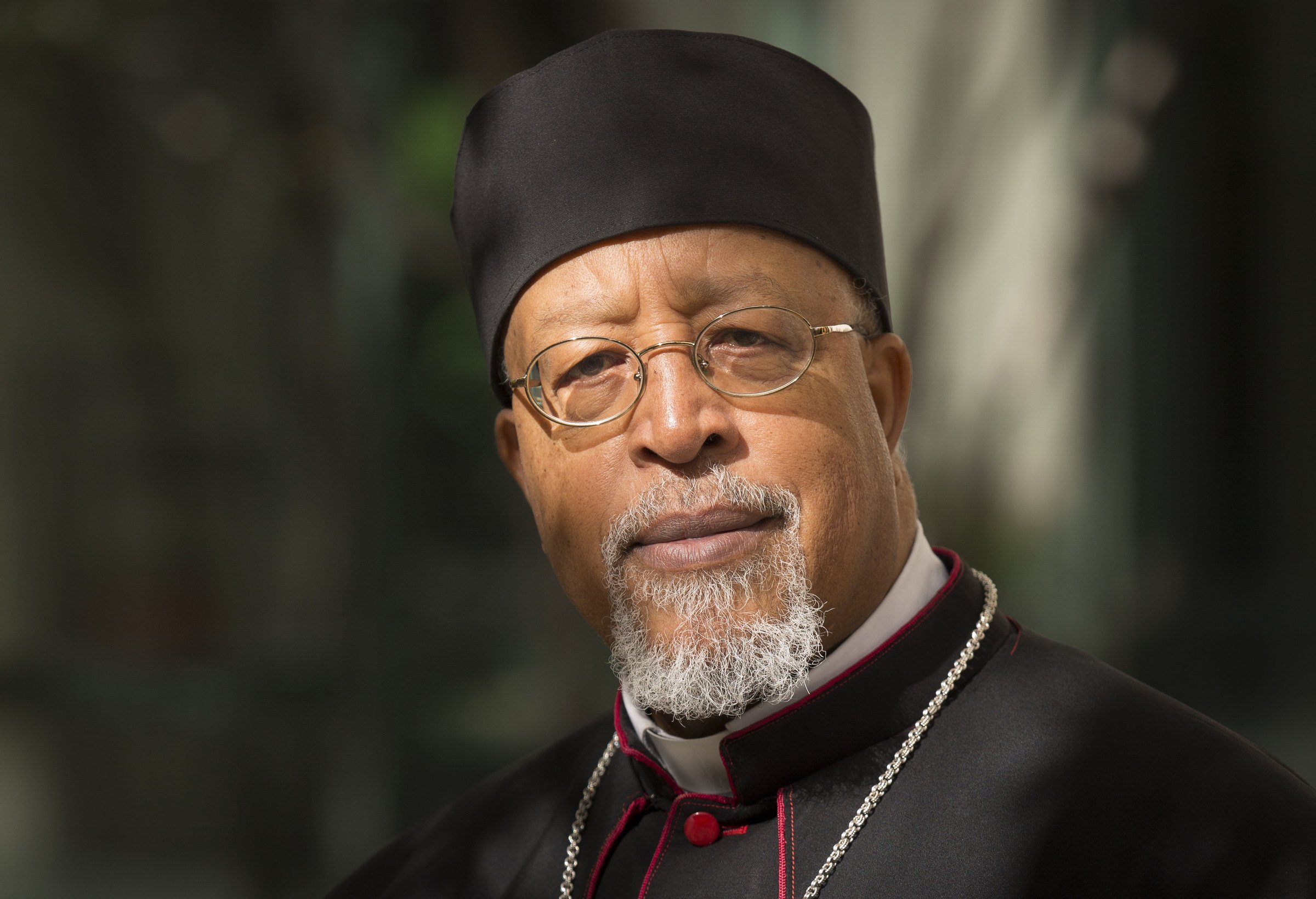 Ethiopian Cardinal Berhaneyesus Souraphiel of Addis Ababa is pictured during his visit to Washington Oct. 24, 2013.  (CNS photo/Nancy Phelan Wiechec)