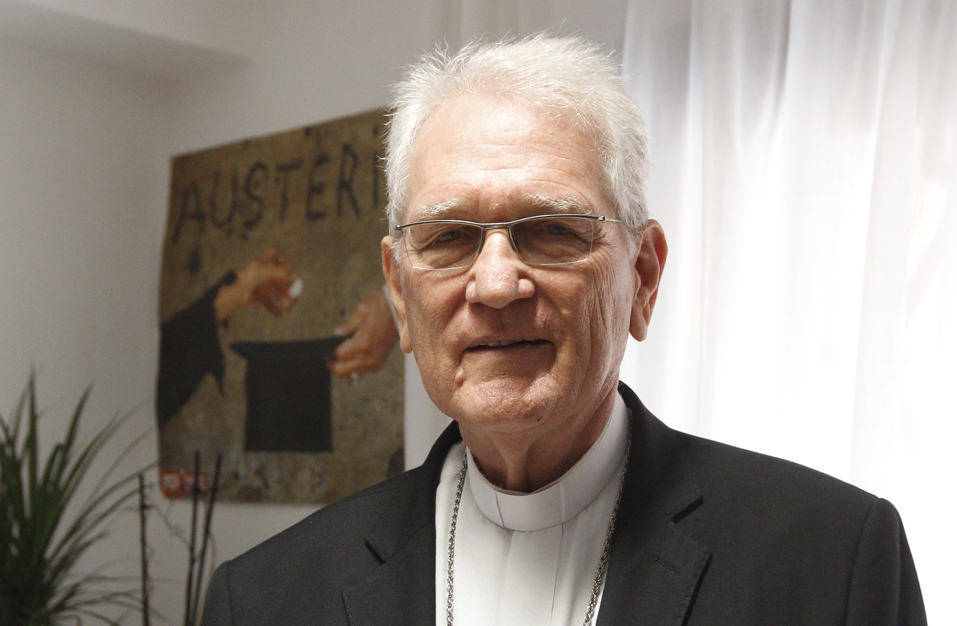 New Brazilian Cardinal Leonardo Ulrich Steiner is pictured at the Vatican press hall before a consistory for the creation of 20 new cardinals by Pope Francis at the Vatican Aug. 27. Steiner is the first cardinal from the Amazon region. (CNS/Carol Glatz)