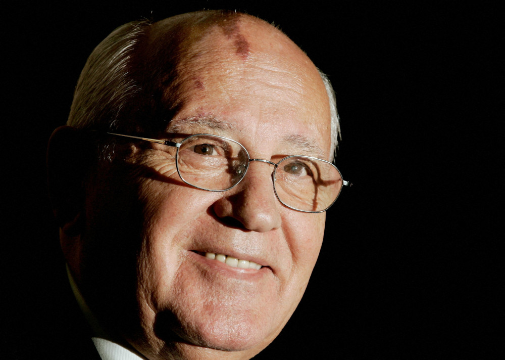 Soviet leader Mikhail Gorbachev smiles during a meeting in Washington Oct. 21, 2005.