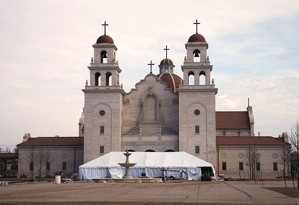 Work continues on the Blessed Stanley Rother Shrine, Thursday, Feb. 2, in Oklahoma City. A dedication Mass set for Friday, Feb. 17, will mark the official opening of the shrine, honoring Stanley Francis Rother, a missionary from Oklahoma, who was killed in Guatemala in 1981. (AP Photo/Sue Ogrocki)