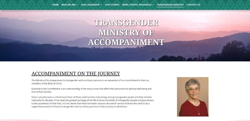 Sr. Luisa Derouen's formation program is available on Fortunate Families' website (GSR screenshot)