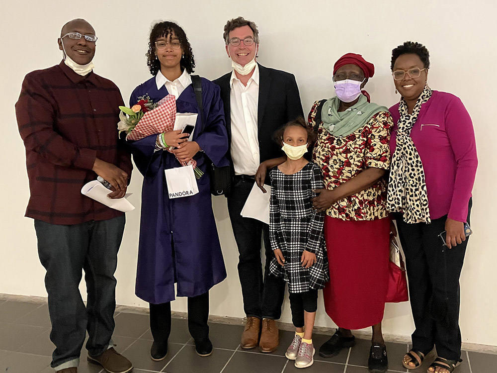 Teresia Mbari Hinga, second from right, seen with family last year (Courtesy of Pauline Kenly)