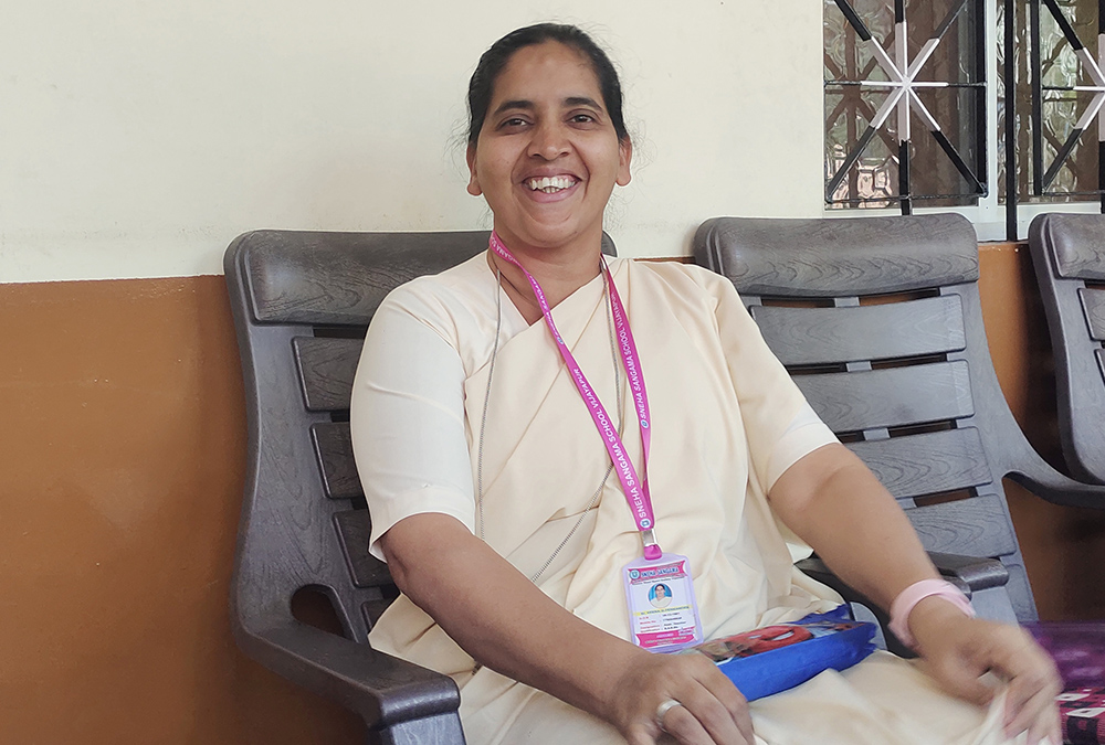 La hermana franciscana ursulina Veena Goretti Fernandes, directora de la Escuela del Convento de las Ursulinas de Bijapur, donde estudian varios hijos de las devadasi. (Foto: Thomas Scaria)