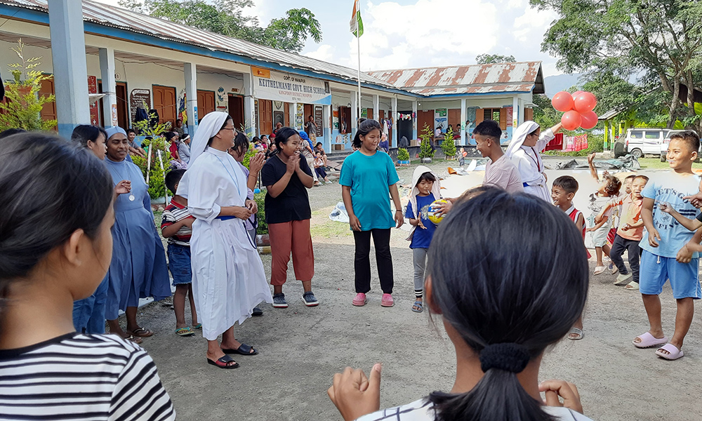 Sr. Sumam Kalathil from the Medical Sisters of St. Joseph with two other Salesian nuns (Courtesy of Sr. Sumam Kalathil)