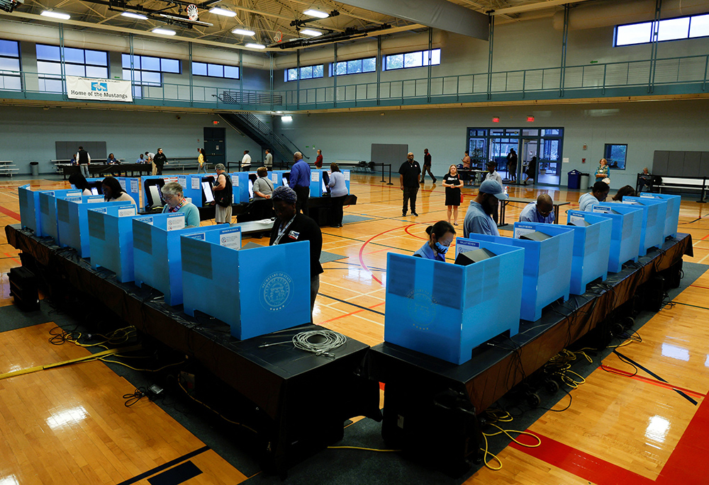 Suburban Atlanta voters in Gwinnett County vote in midterm and statewide elections at Lucky Shoals Park Nov. 8, 2022, in Norcross, Georgia. (CNS/Reuters/Jonathan Ernst)