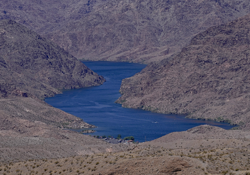 The Colorado River cuts through Black Canyon June 6, 2023, near White Hills, Arizona. (AP photo/Matt York)