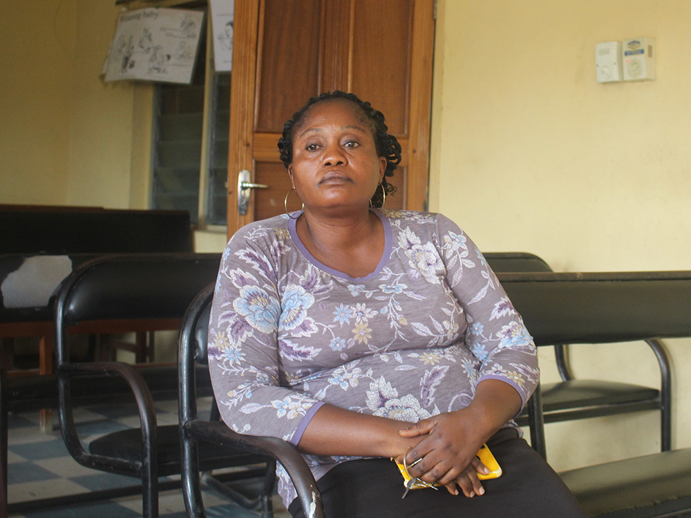 Funmi Olowookere at the the Medical Missionaries of Mary's clinic in Lugbe, Abuja, Nigeria (GSR photo/Valentine Benjamin)