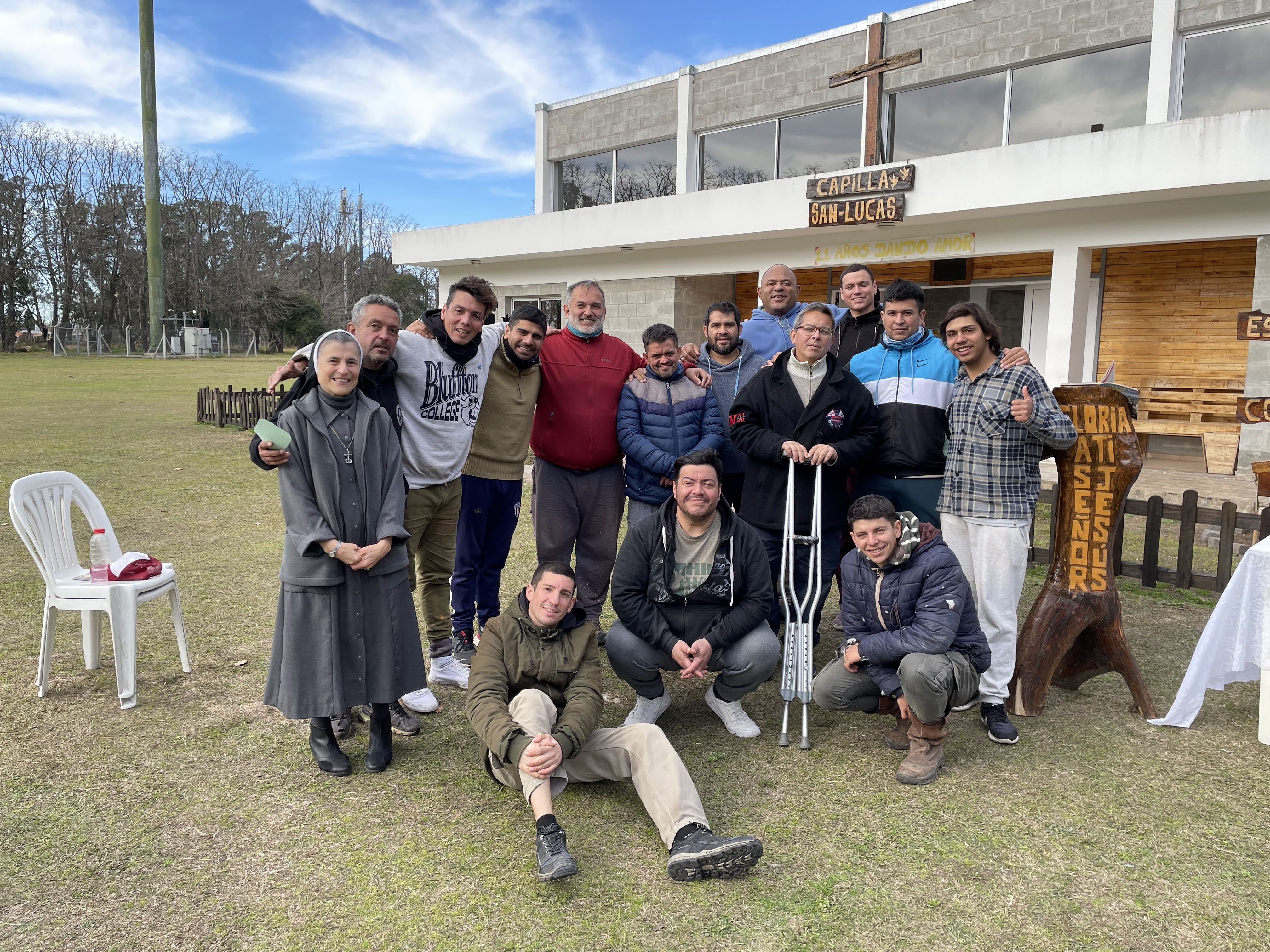 Sr. Graciela Trivilino (left), a Franciscan of the Immaculate Conception of María de Bonlanden, at Florencio Varela's Fazenda da Esperanza in Buenos Aires, Argentina, where she, other sisters and volunteers receive, accompany and rehabilitate young people and adults with addictions. (Courtesy of Graciela Trivilino)