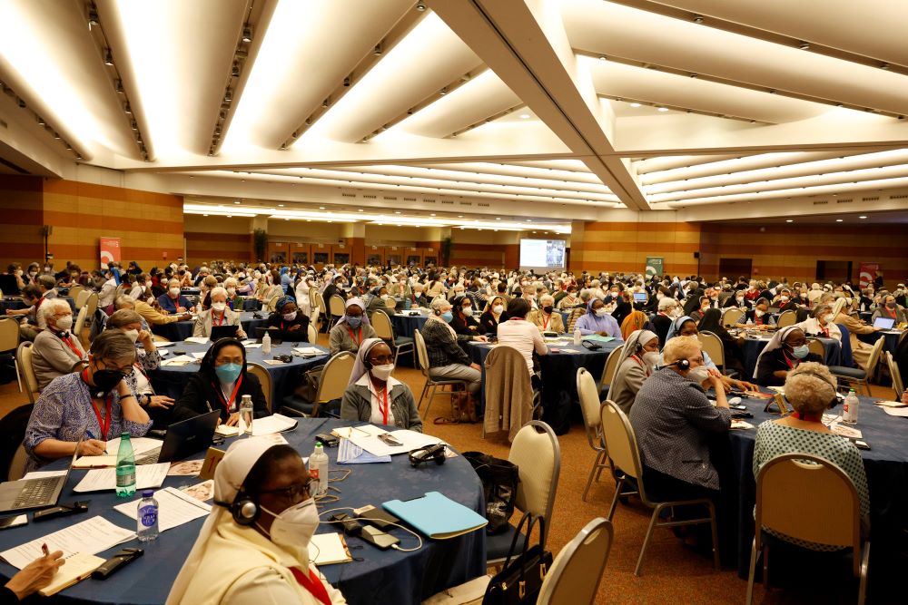 Superiors of women's religious orders meet for the plenary assembly of the International Union of Superior Generals in Rome May 3, 2022. (CNS/Paul Haring)