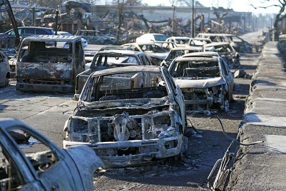 burned-out cars