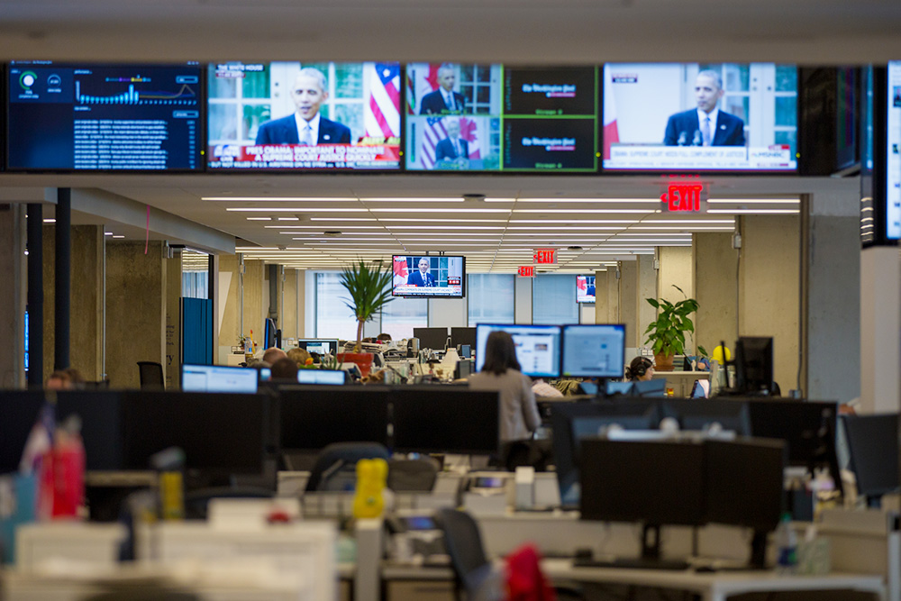 A view of the Washington Post newsroom in Washington, D.C., in spring 2016 (Dreamstime/Alexander Khitrov)