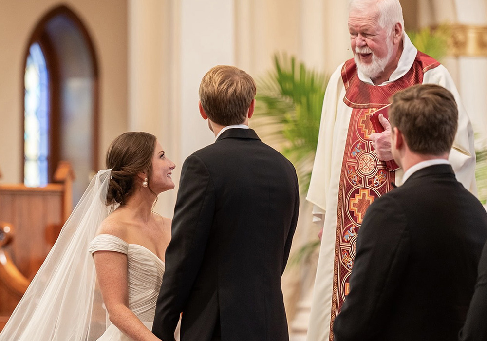 Msgr. Henry Gracz celebrating a wedding at The Catholic Shrine of the Immaculate Conception Nov. 4, 2023, in Atlanta, Georgia (Courtesy of the Shrine of the Immaculate Conception)