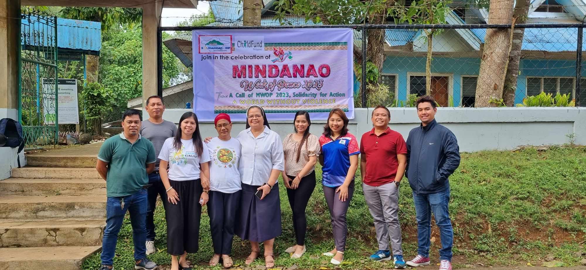 Sr. María Valentina Rebollos Paraga with the team of "SOLIDARIDAD-Inspiracion de los Pobres Foundation, Inc." [Solidarity-Inspiration of the Poor Foundation, Inc.], an NGO that she runs and serves over 1,500 children in Isabela City, Basilan, Philippines, in November 2023. (Courtesy of Sr. María Valentina Rebollos Paragas)