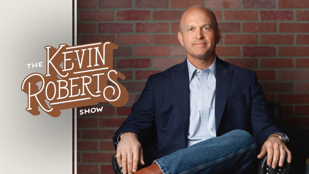 A screenshot of "The Kevin Roberts Show," a weekly podcast