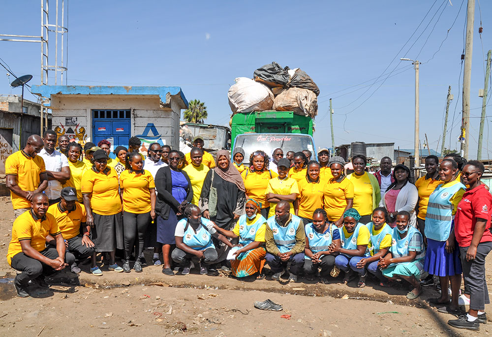 The team from the DREAM Center, were joined by community health workers during medical outreach at Southlands, Lang'ata, Nairobi, Kenya. (Lourine Oluoch)