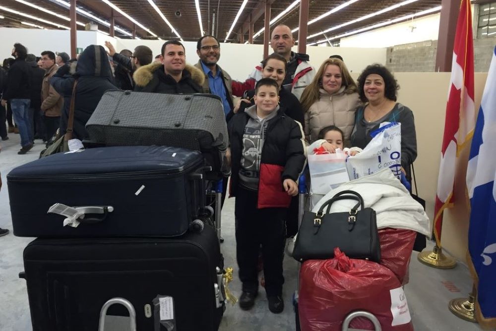 Families arrive at the Refugee Reception Center during the arrival of many Syrian families sponsored by the Franciscan Oblates of St. Joseph 2015-2016.