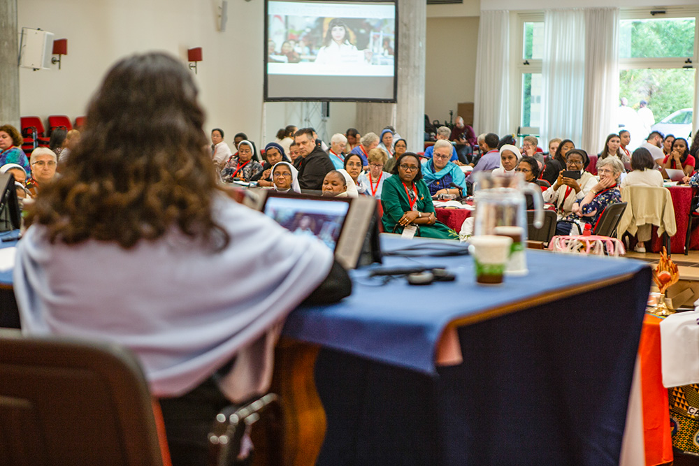 During Talitha Kum's meeting in Sacrofano, Italy, May 18-24, participants heard presentations on the impact of climate change and conflict, personal testimonials of survivors of human trafficking, reports on the push-and-pull factors of migration, and a sharing of best practices among the anti-trafficking networks. (Courtesy of Talitha Kum)