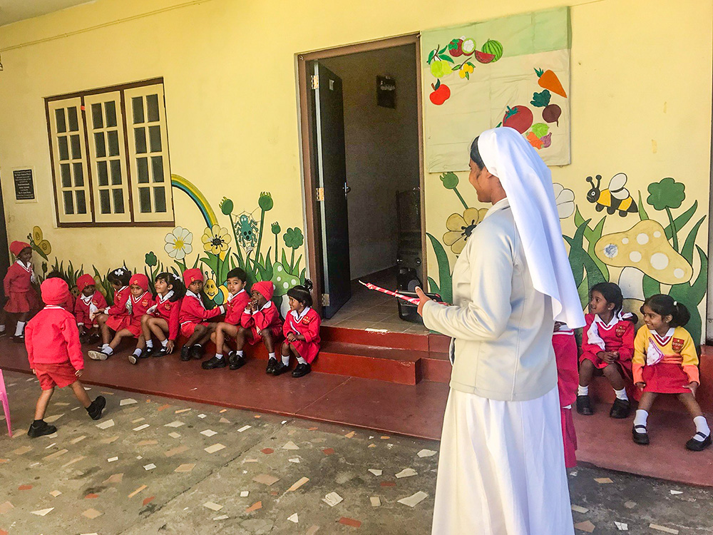 The Charity of Jesus and Mary nuns manage a Montessori school for the children of plantation and factory workers at Nuwereliya town, a hill station in central Sri Lanka. (Thomas Scaria)