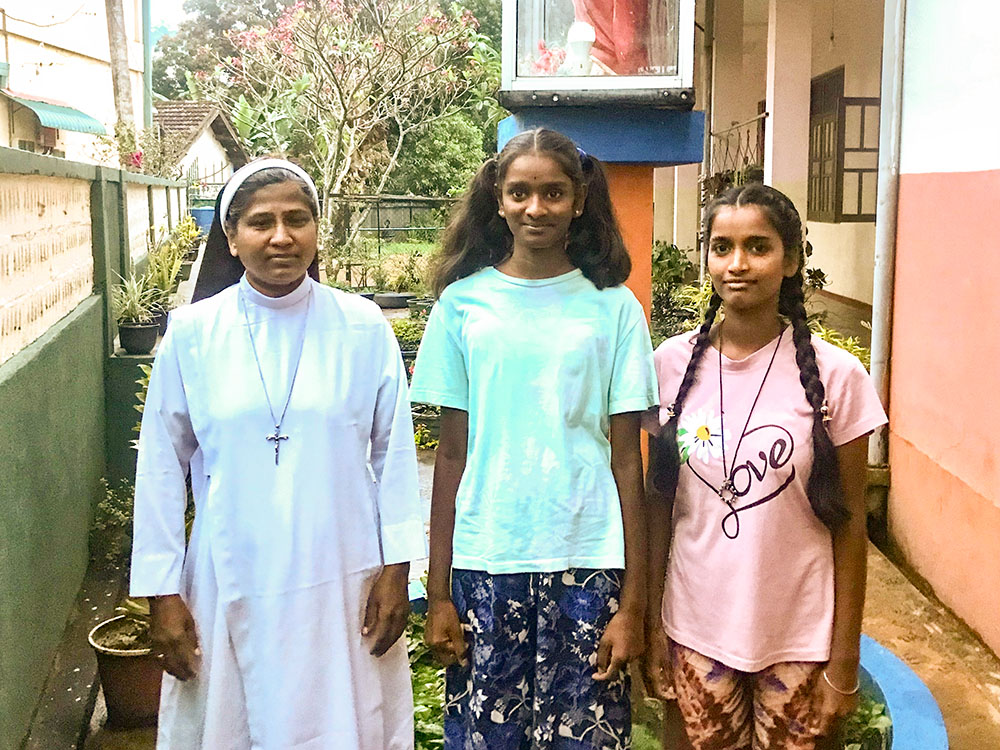 Apostolic Carmel Sr. Maria Pramilda, left, the director of a girl's home for the children of tea plantation workers at Badulla, Sri Lanka (Thomas Scaria)