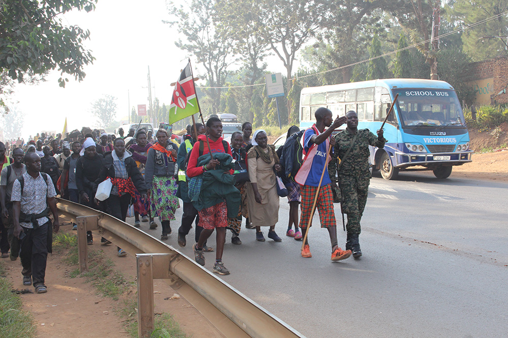 Catholic sisters were among the pilgrims who persevered long and tiresome journeys to reach the Catholic Martyrs' Shrine of Namugongo in Kampala, Uganda's capital, to honor the 22 Catholic and 23 Anglican martyrs who were killed on the orders of Kabaka Mwanga II, then King of Buganda, between 1885 and 1887. (GSR photo/Gerald Matembu)