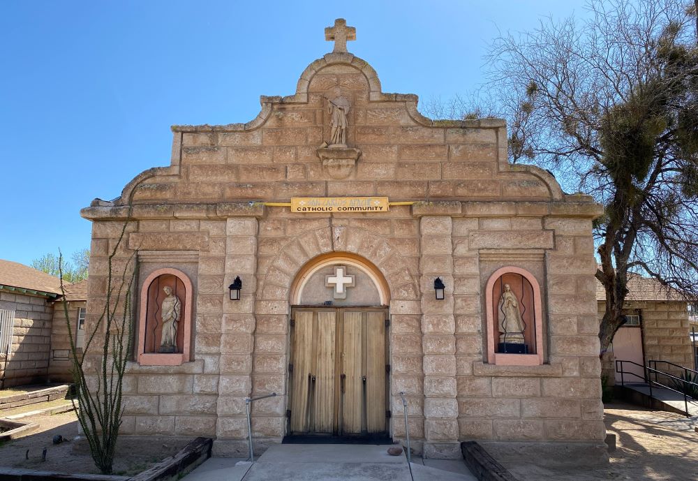 St. Charles Catholic Church in San Carlos, Arizona is located in the San Carlos Apache Tribe's capital in southeastern Arizona.