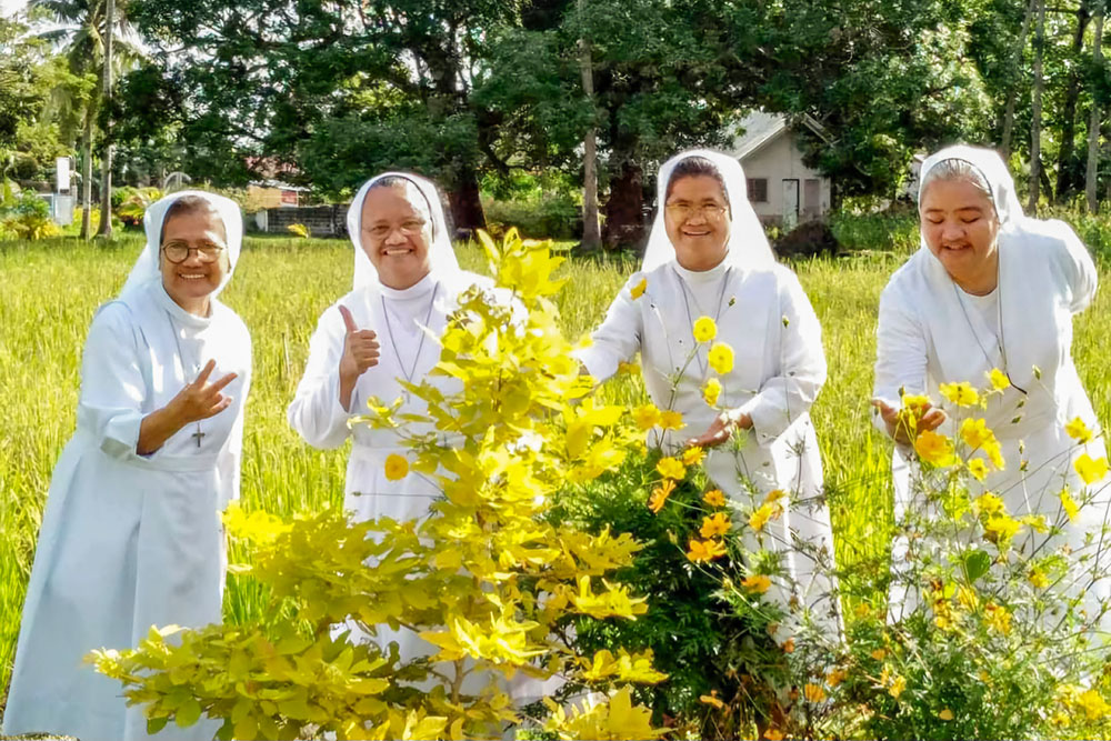 Members of the community of Daughters of Mary Help of Christians, from left: Srs. Nancy Esmero, Clara Alacapa, Jacinta Inquillo and Ailyn Cayanan (Courtesy of Ailyn Cayanan)