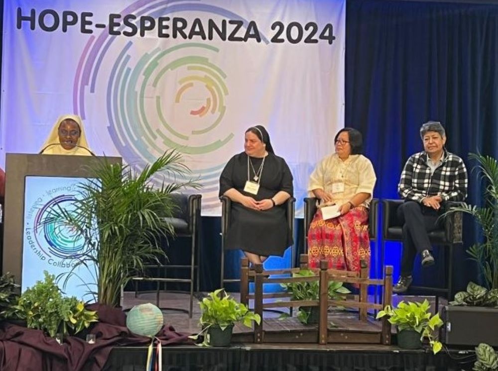 Sr. Mary Justine Naluggya speaks during the Hope/Esperanza Conference 2024 sponsored by the Leadership Collaborative program in Chicago Jan, 25-28. (Courtesy of Mary Justine Naluggya)