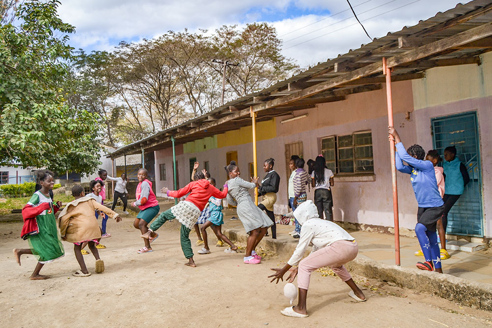 Girls play at Home of Joy, also known as Nyumba Yanga Orphanage, in Lusaka, Zambia. (Derrick Silimina)