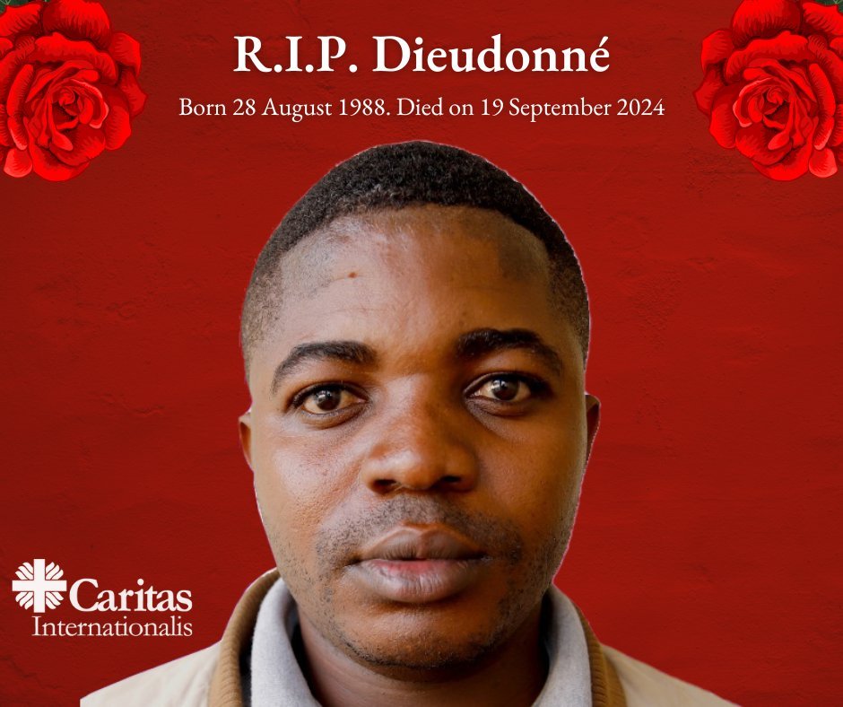 Commemorative social media graphic for Dieudonné Barondezi, bearing his image and the dates of his life.