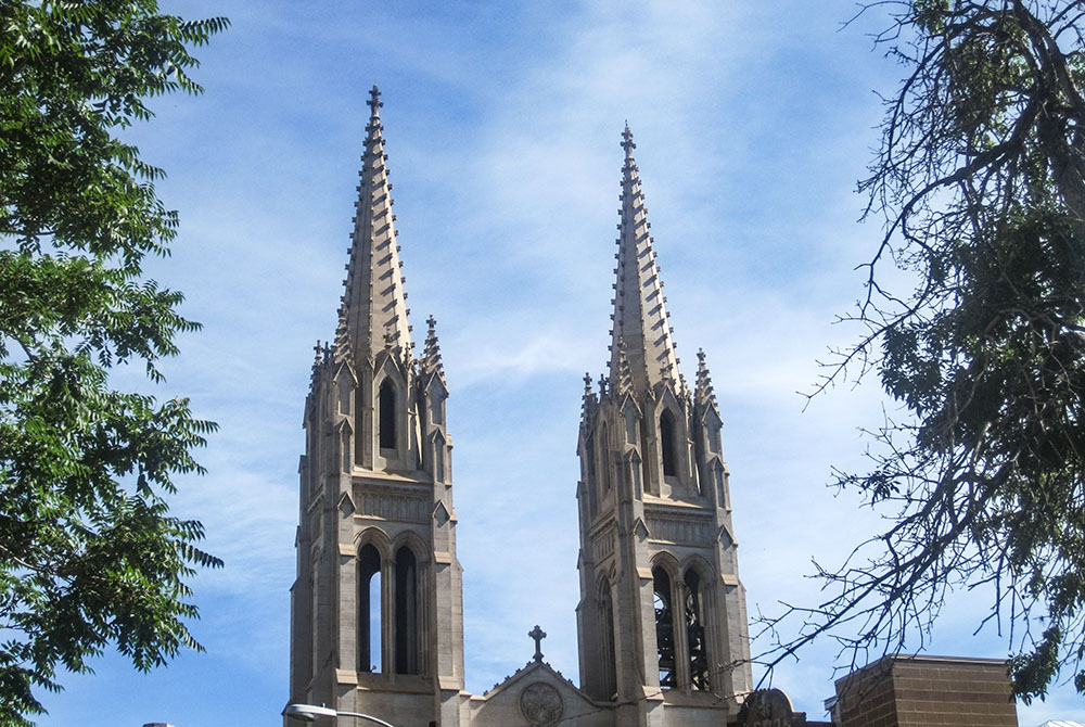 The spires of the Cathedral Basilica of the Immaculate Conception in the Denver Archdiocese (Wikimedia Commons/Billy Hathorn)