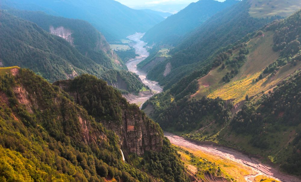 A mountainous road in Azerbaijan