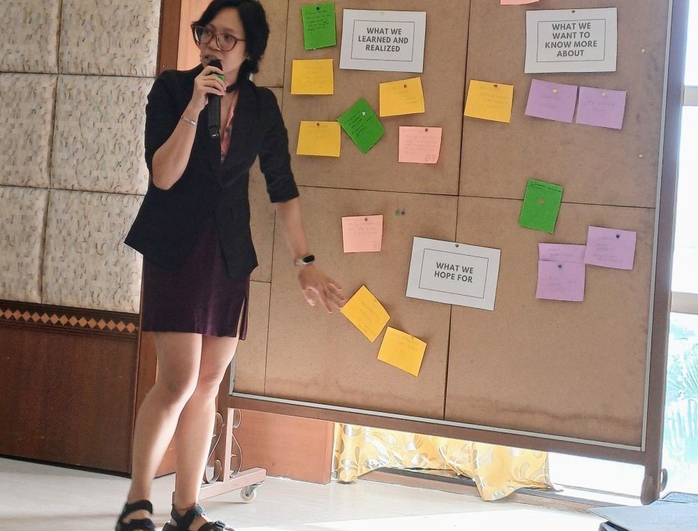 Rachel Joyce Sanchez, former coordinator of Ecclesia of Women in Asia, speaks at the Ecclesia of Women in Asia XI conference, held in Macau, China, in 2024. (Courtesy of Ecclesia of Women in Asia)