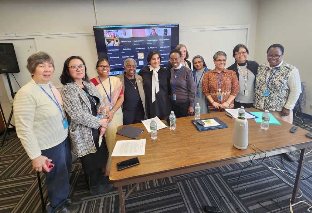 Sisters and other participants at a March 11 UN event