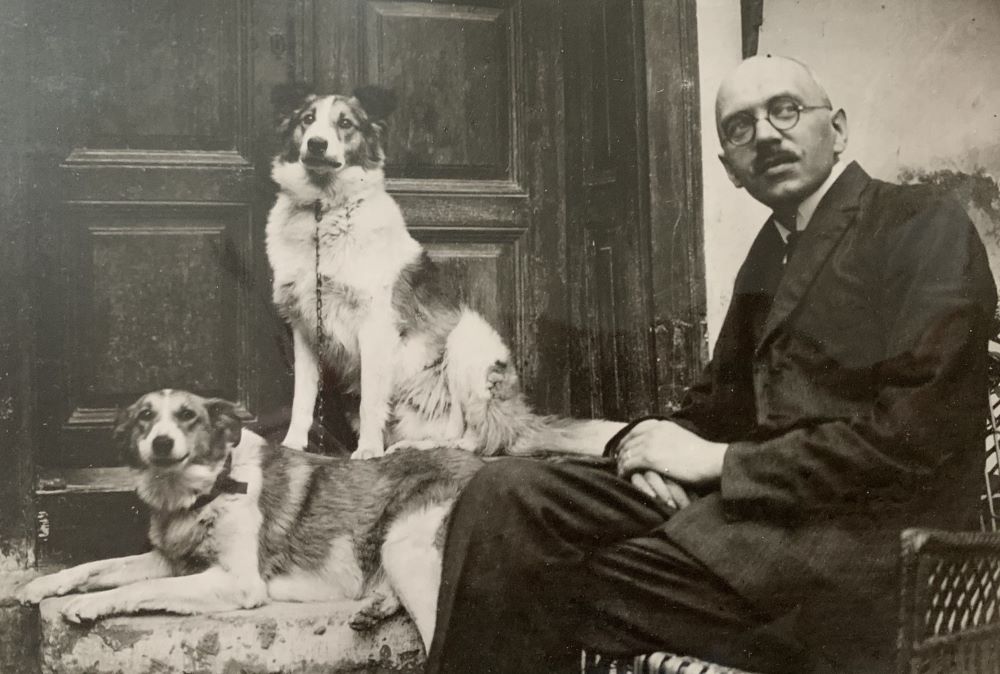 Alois Beer pictured with dogs. Alois Beer pictured with dogs.