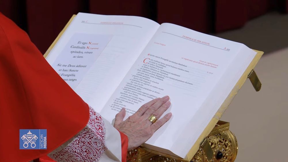 Hand on book