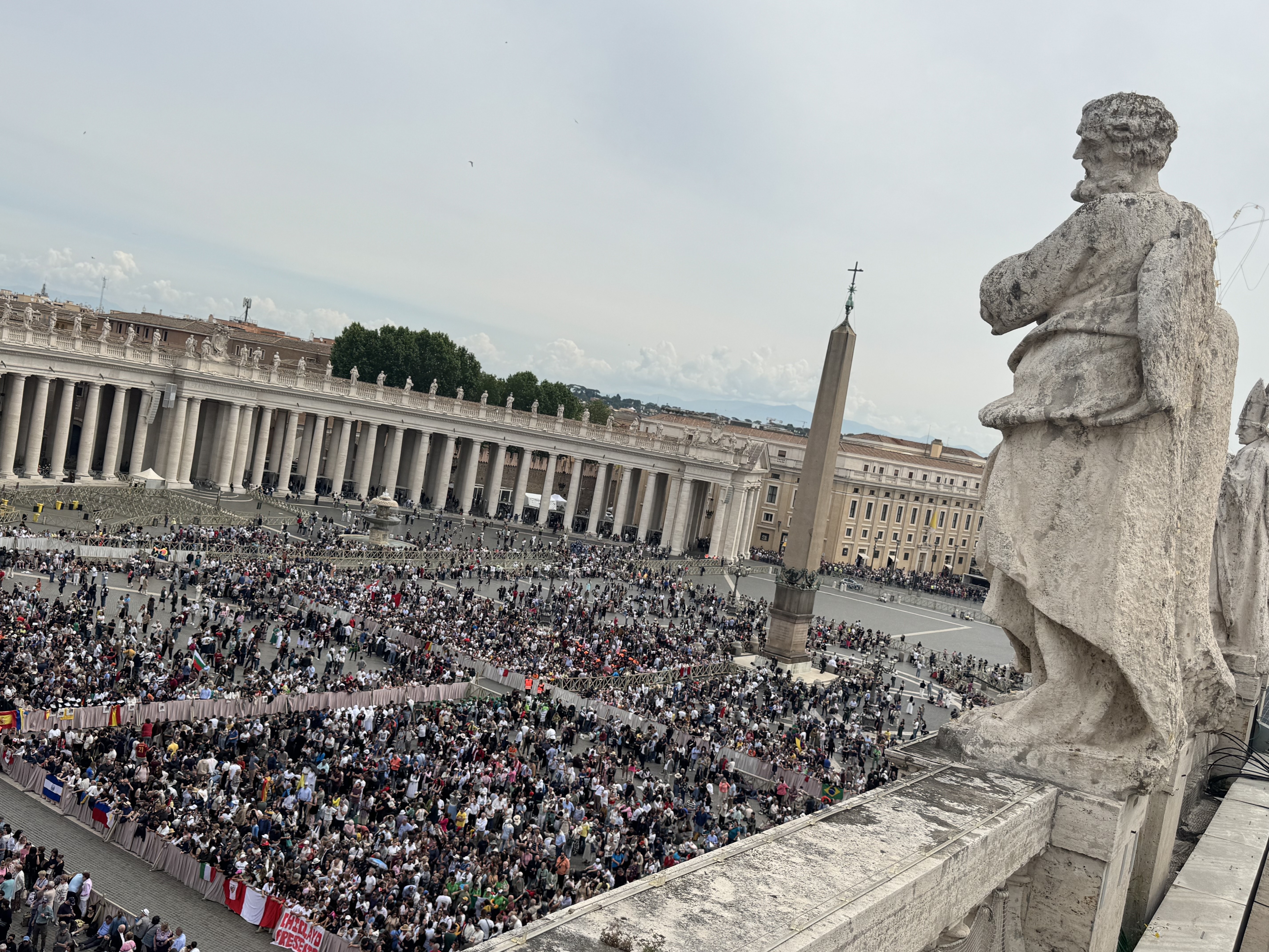 An estimated 100,000 people were at St. Peter's Square for Pope Leo XIV's "Regina Caeli" blessing May 11. 