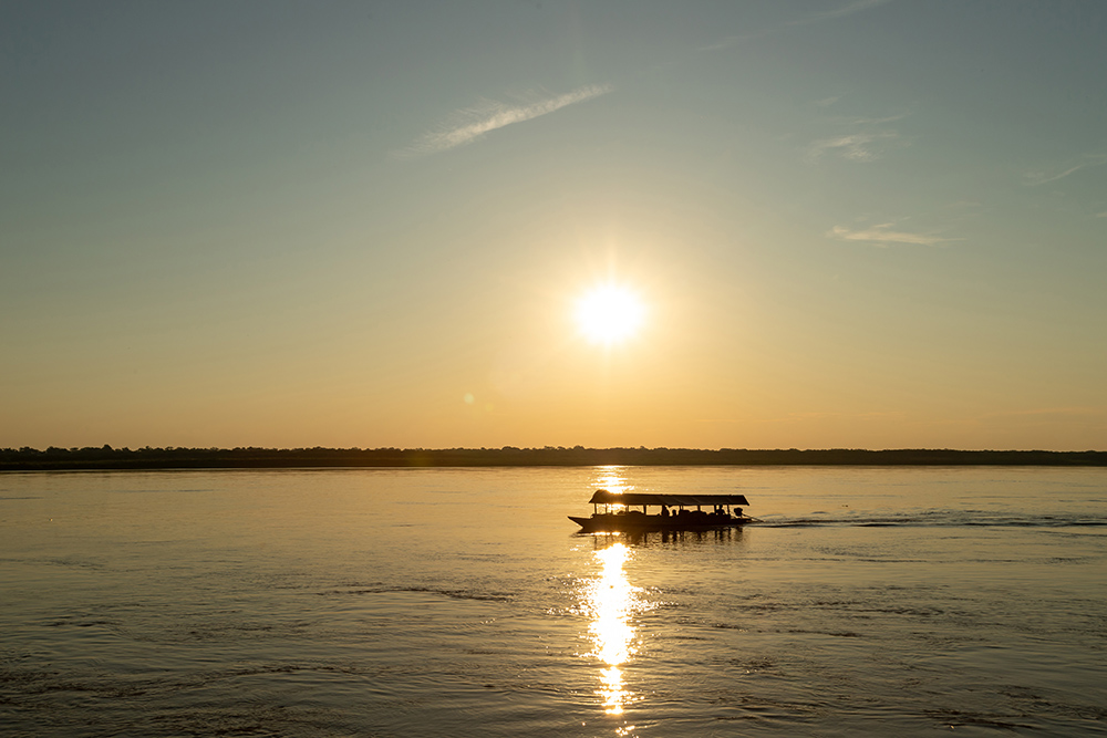 The Marañón River in the Peruvian Amazon. Last year, the Kukama women's group Huaynakana Kamatahuara Kana triumphed in a landmark court case in Peru that recognized the Marañón and its tributaries as having rights. (Goldman Environmental Prize)