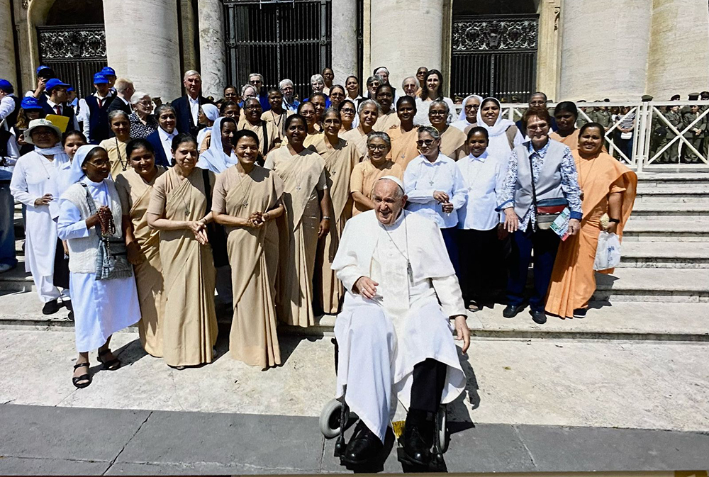 Sr. Elizabeth Niamat (second row, third from right) on May 31, 2024, in Rome. (Courtesy Elizabeth Niamat)